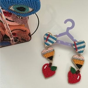 Teach earrings